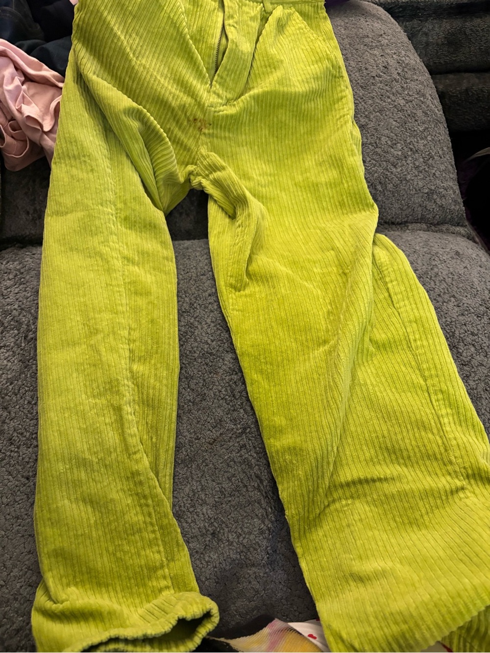 Lime Green Corduroy Pants